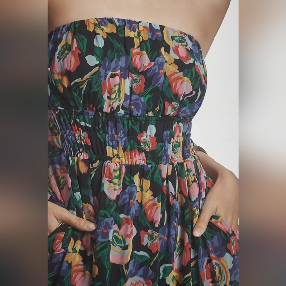 Anthropologie The Somerset Floral Strapless Maxi Dress - Picture 3 of 9